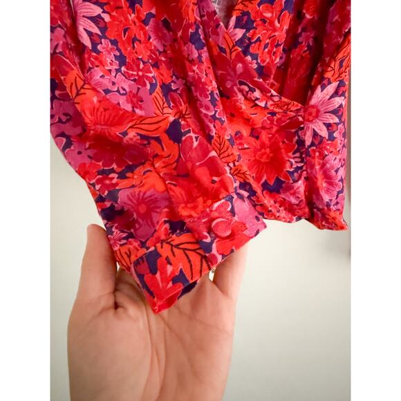 Sézane | Sezane | Abelia Blouse | Fuchsia Floral | Sz 36 / Us Sz 4 - Picture 5 of 11